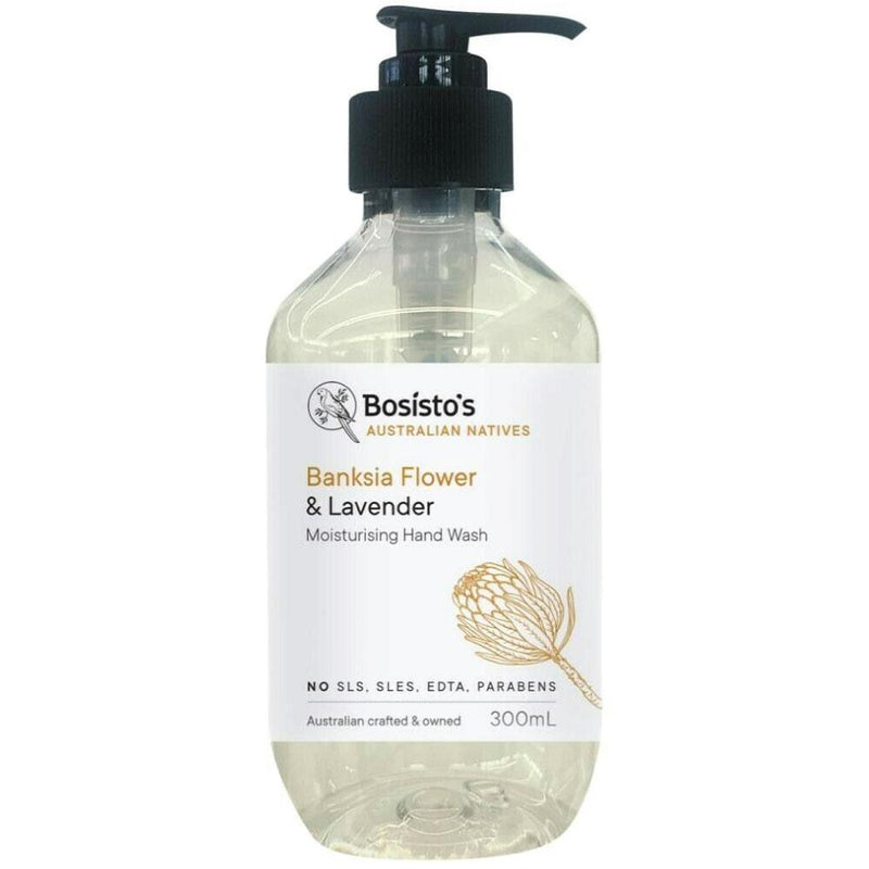 300ml Hand Wash Pump Banksia Lavender Bosisto's
