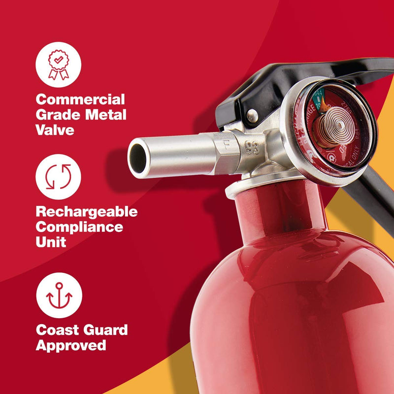 First Alert Standard Home Fire Extinguisher Red Metal