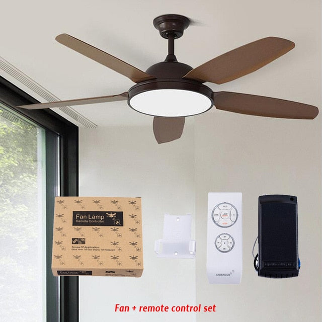 52 Inch Vintage Ceiling Fans With Light Bedroom Home Fan 220v Ceiling Fan with remote control 220V ventilador de teto