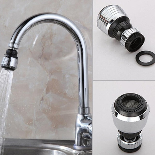 MeterMall 360 Degree Rotating Faucet Filter Tip Water Bubbler Faucet Anti-splash Economizer Kitchen Supplies