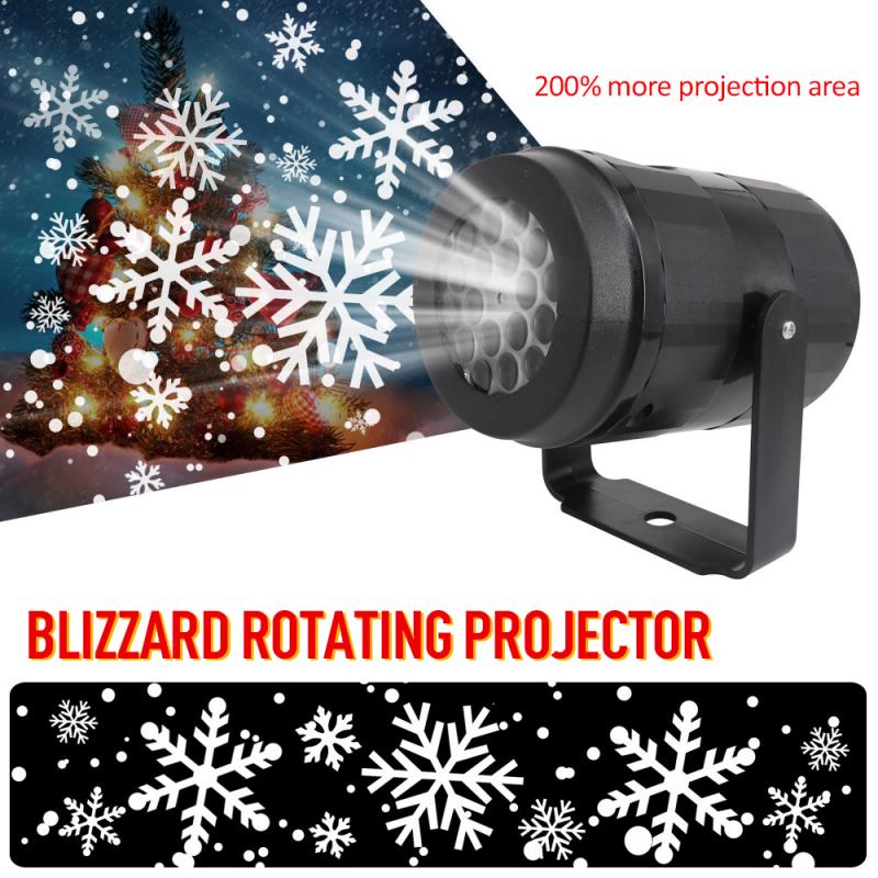 Christmas Snowflake Laser Light Snowfall Projector Move Snow Outdoor Indoor Garden Laser Projection Lights New Year Party Decora