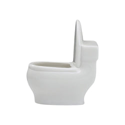 White Ceramic Toilet Flower Pot