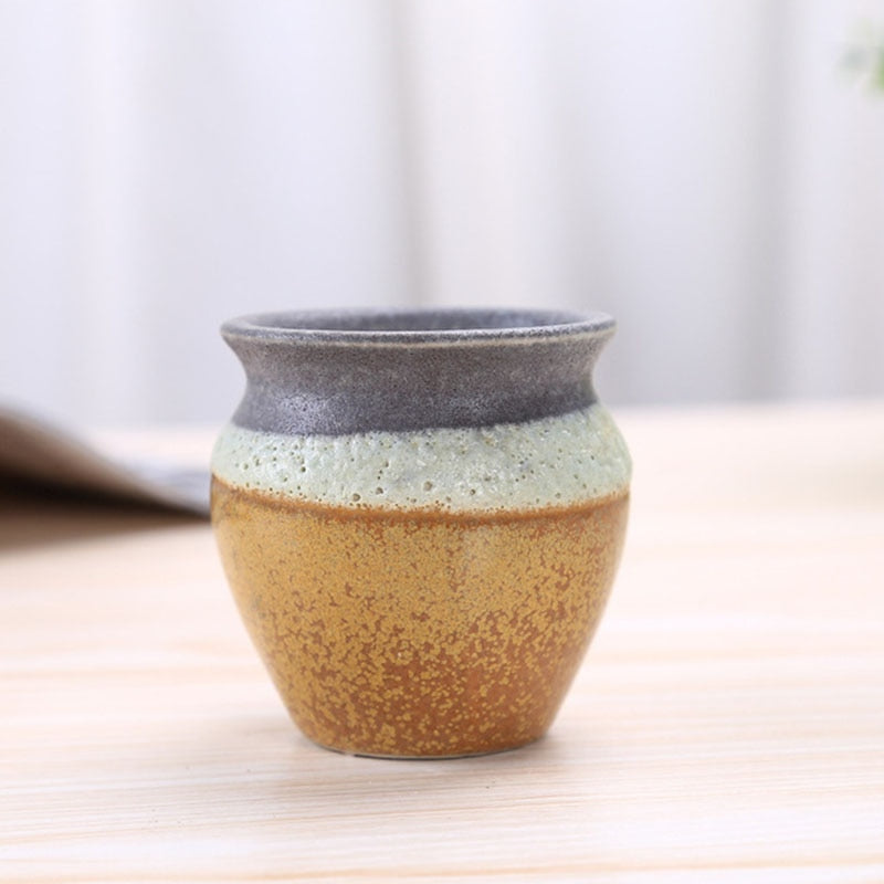 Mini Succulent Ceramic Bubble Glaze Thumb Flowerpot