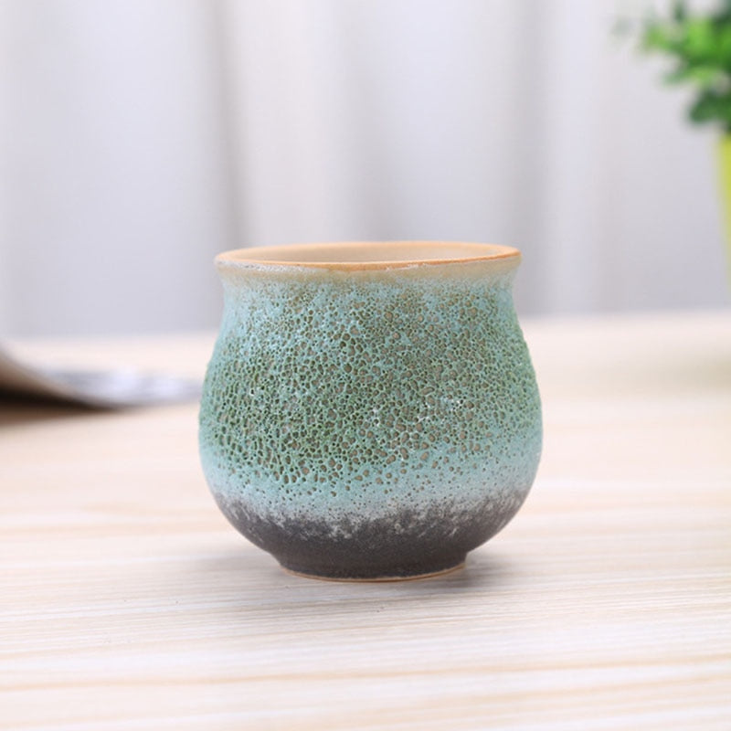 Mini Succulent Ceramic Bubble Glaze Thumb Flowerpot