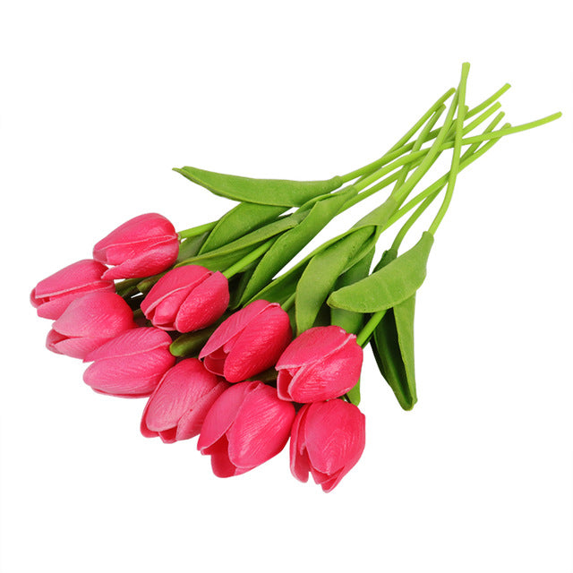 Artificial Flowers Garden Tulips Real Touch Flowers
