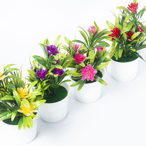 Artificial Potted Simulation Small Lotus Flowers