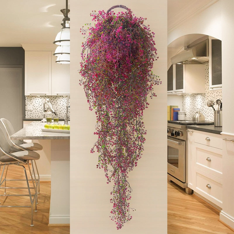 Artificial Fake Silk Flower Vine Garden Decoration