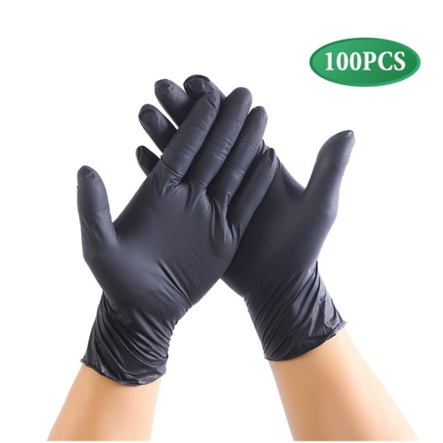 100 Pieces Disposable Nitrile Gloves, Non-Toxic, Food Safe, Allergy Free for Food Beauty Household Medical Industrial