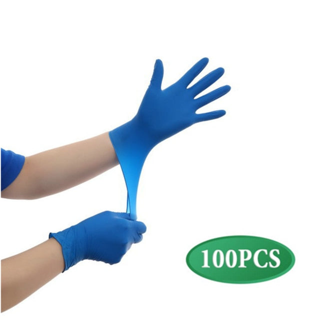 100 Pieces Disposable Nitrile Gloves, Non-Toxic, Food Safe, Allergy Free for Food Beauty Household Medical Industrial