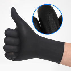 100/50 Pcs Disposable Latex Gloves Universal Cleaning Work Finger Gloves Latex Protective Home Food For Safety Black